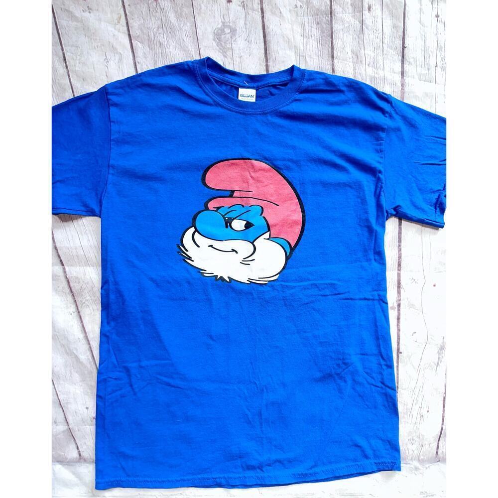 NWOT Unisex Adult Medium Gildan Papa Smurf Graphic SS TShirt